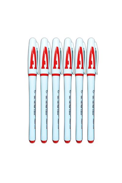 Ropet Set of 6 Red Gel Pens, 0.5mm, Ropet