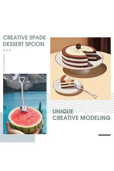 zola Set of 8 spoons, shovel and spade model, 15 x 3.3 cm