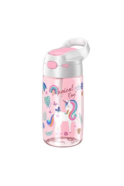 Delivus Kids school water Bottle 450 ML Modern BPA Free Eco-Friendly Tritan materials Kids Straw