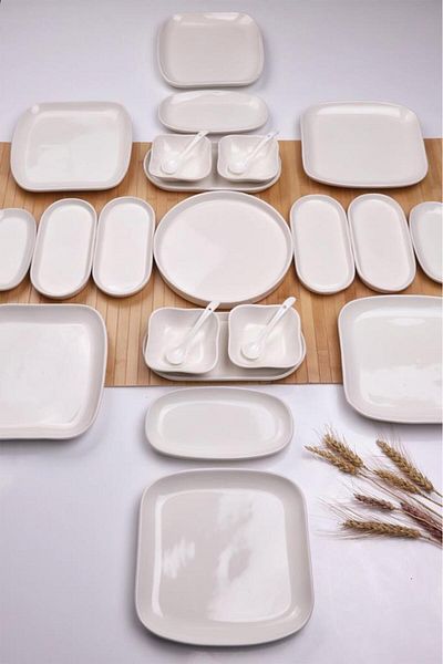 Atbyhome Dew 25 Piece Ceramic Breakfast Set for 6 People – Breakfast Set Presentation Set