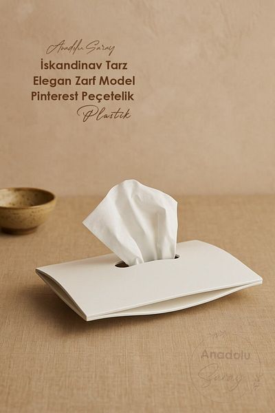 Anadolu Saray Nordic Style Envelope Model Mica Napkin Holder Decorative Desktop Elegan Napkin Box