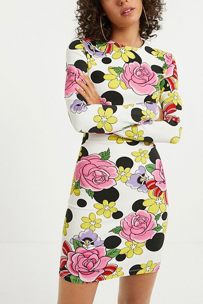 Desigual SHORT ELASTIC FLORAL DRESS