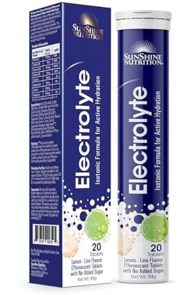 Sunshine Nutrition Isotonic Electrolyte Effervescent, 20 Tablets (Package May Vary)