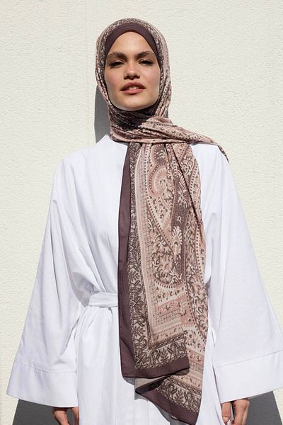 Qef Élégant Été Shawl Delux - Eva Doux Café