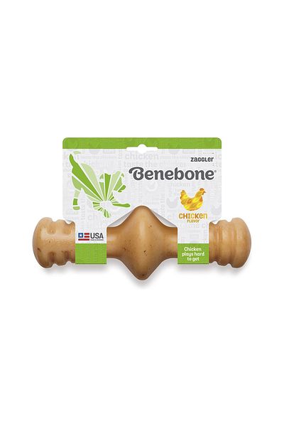 Benebone Zaggler Chicken Dog Chew Toy - Small