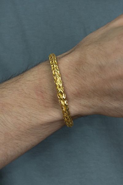 Takı Dükkanı Wire Mesh Model Handcuffs Unisex Men's Steel Bracelet Bracelet Scb21