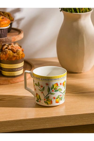 LC Waikiki Lcw Home Mixed Flower Printed Porcelain Mug 320 ml