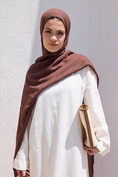 Qef Bamboo Shawl Chocolate Brown