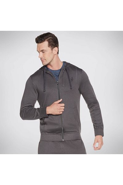SKECHERS SKECHERS men's sweatshirt GOKNIT PIQUE FZ - M3JA154CHAR