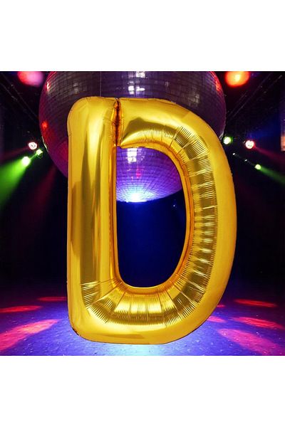 Kuzey Vip High Quality 1 Metre Gold Letter D Foil Balloon Gold Letter D Balloon Helium Gasina Flying Balloon Suitable for