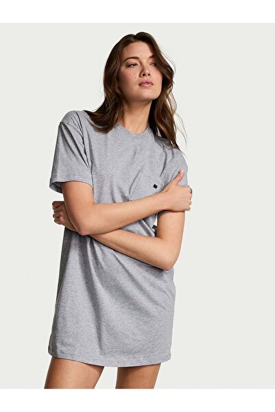 Victoria's Secret %100 Pamuklu Oversize Uyku Tişörtü