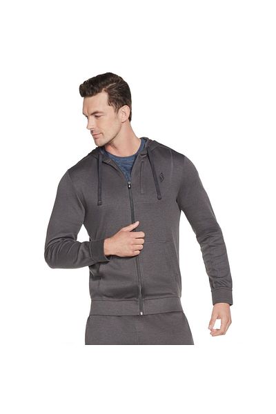 SKECHERS SKECHERS men's sweatshirt GOKNIT PIQUE FZ - M3JA154CHAR