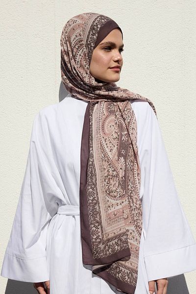 Qef Élégant Été Shawl Delux - Eva Doux Café