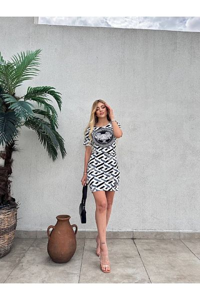 MODAM TAŞ Digital Printed Pattern Dress