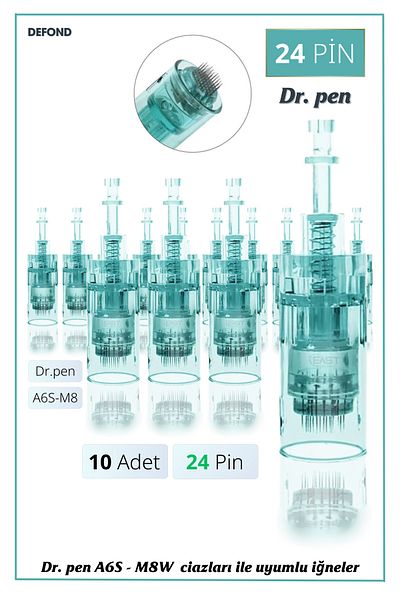 DEFOND Dr Pen A6S - M8W - M7S Original Dermapen Needle 10 Pieces 24 Pins