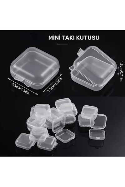 Beauty Box 5 Pcs Transparent Plastic with Locking Lid Jewelry Medicine Mini Accessories Storage Cases