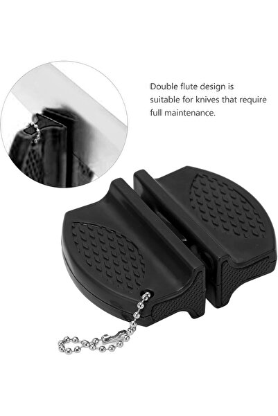 zola Knife sharpener, plastic, 6x7 cm, black