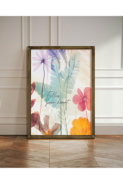 Vetro Design Poster înrămatat cu textul „Uscă-te după inima”