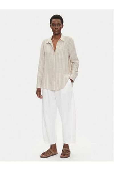 GAP Pantaloni din material textil pentru femei 713952-00 Albi