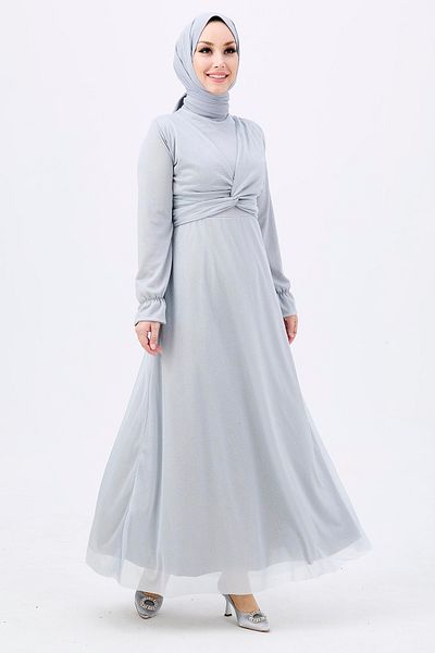TOFİSA Rochie de seara gri - 11142