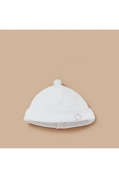 giggles Solid Cap With Embellished Detail