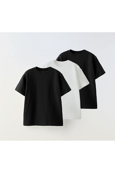 The Champ Clothing Πακέτο με 3 βαμβακερά χτενισμένα μπλουζάκια Back To School Crew Neck - Unisex Kids