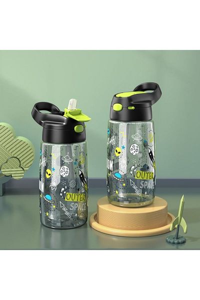 Delivus Kids school water Bottle 450 ML Modern BPA Free Eco-Friendly Tritan materials Kids Straw