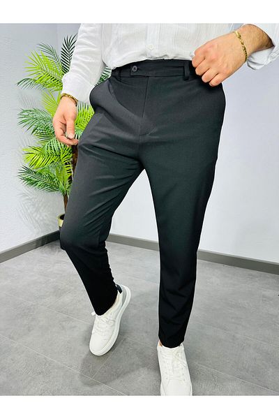 MODA Premium Cotton Lycra Fabric Pants Black