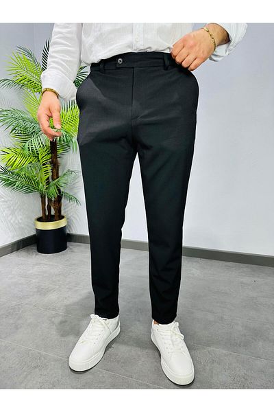MODA Premium Cotton Lycra Fabric Pants Black