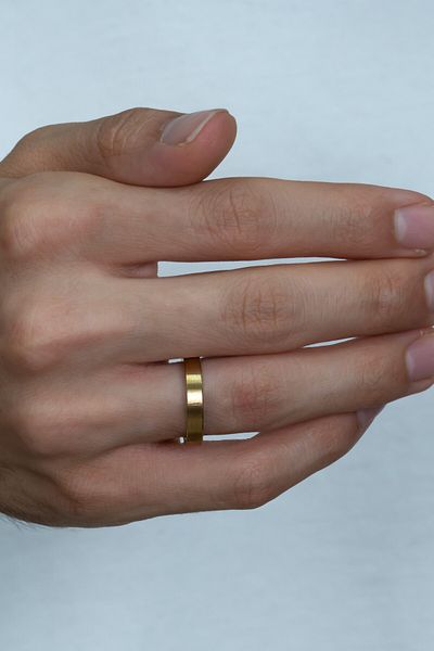 Takı Dükkanı 4mm Matte Flat Model Unisex Women Men Steel Wedding Band Ring Cl35