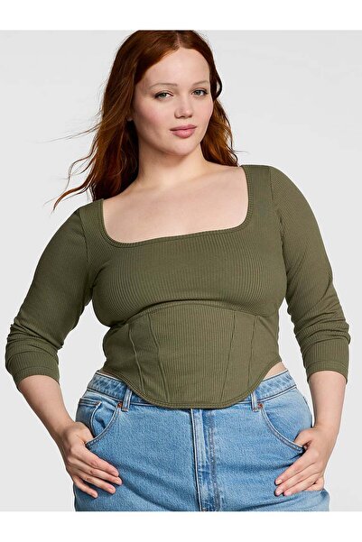 PINK The Cinched Uzun Kollu Büstiyer