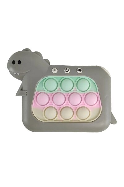 dalip Interactive Pop It Whack-A-Mole Console Toy, 4 Modes, ABS & Silicone, Dinosaur, Gray