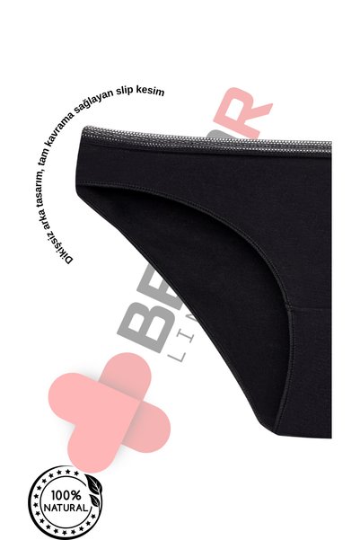 BEGBOR LİNGERİE Solid Textured High Waist Women's Slip Panties – Soft Cotton Comfort
