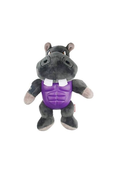 Gigwi GiGwi Im Hero Armor Hippo TPR Plush with Squeaker Dog Toy