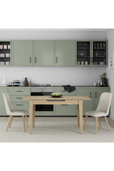 Adore Mobilya Açılır Mutfak Masası - Florida Meşe 120-150x75x70 cm