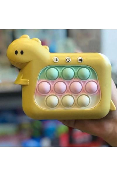 Flippy Pop It Whack A Mole, Interactive Toy, Anti-stress, 4 Game Modes, Yellow Dinosaur, 3 Years