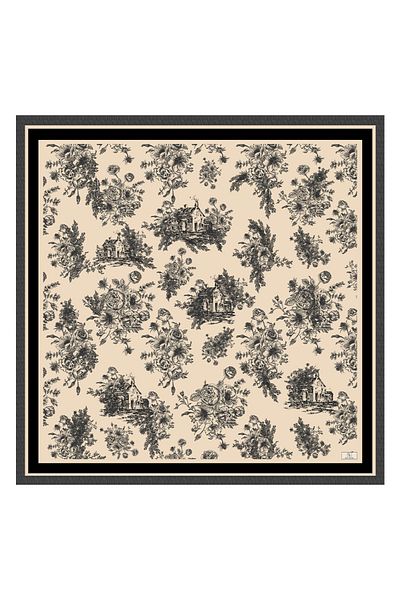 Qef Twill Silk Scarf, Black Eva
