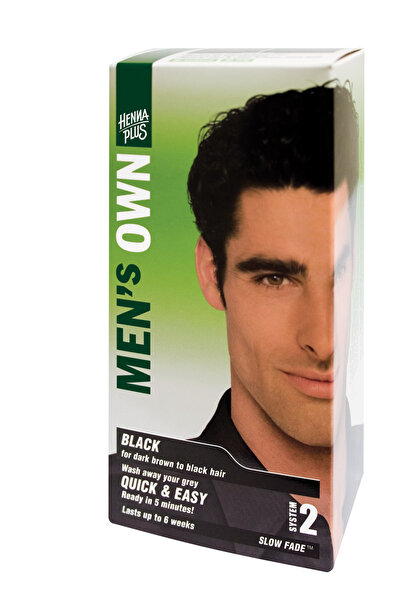 Hennaplus Vopsea de par Hennaplus pentru barbati Own Black, 80 ml