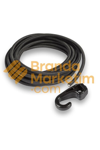 Branda Marketim Çadır Branda Gergi Lastiği İp Siyah 10 Mt+ 10 Adet Plastik La...