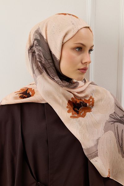 Qef Beige Modal Brush Shawl Bucket