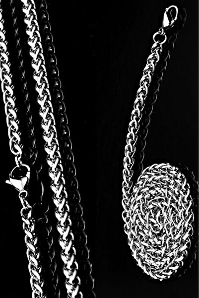 Takı Dükkanı قلادة سلسلة رجالية من الفولاذ هدية للرجل العزيز موديل نحيف eck12