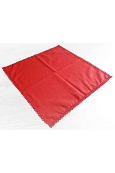 Homelux Set 2 napkins 45x45 cm, cotton, lace edge, red