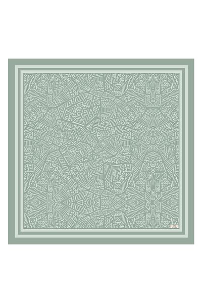 Qef Twill Silk Scarf Tina Aqua Green