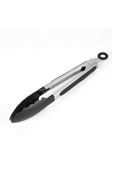 zola Kitchen tongs, stainless steel and silicone, comfortable handle, length 20 cm, black