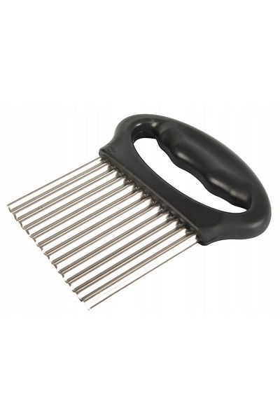 zola Vegetable knife, wavy blade, stainless steel, black