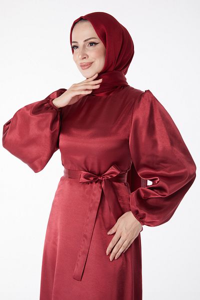 TOFİSA Ζωντανό φόρεμα Claret Red - 13160