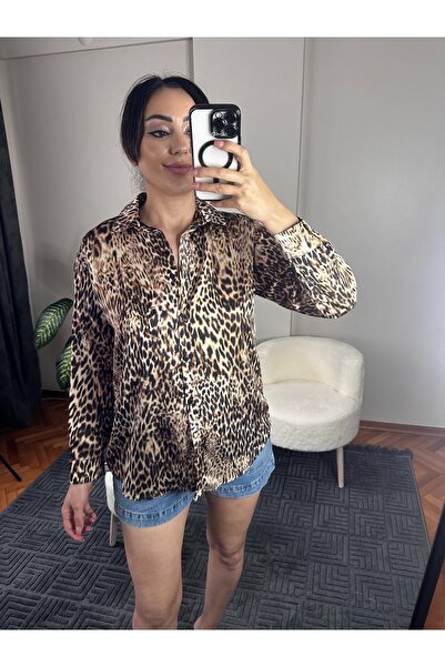ayriss Karışık Baskılı Saten Gömlek