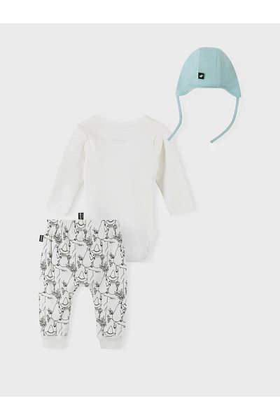 Reima Girl Set Bodysuit and Pants 5200067A White, Green