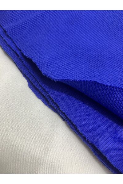 Yiğit Kumaş Saks Blue Camisole (Ribana) Fabric, Piece 55X130 cm