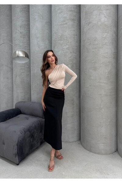 NİCE STYLE ΓΥΝΑΙΚΕΙΟ ΣΕΤ ΜΠΛΟΥΖΑΚΙ ΜΕ ΛΕΠΤΟΜΕΡΕΙΕΣ ΣΤΟΝ ΏΜΟ ΚΑΙ ΦΟΥΣΤΑ ΣΕ ΧΡΩ...